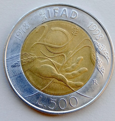 Moneta italia 500 ifad - moneta, l.