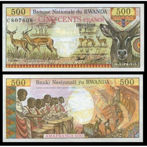 Rwanda 500 francs 1978 unc - 1978,